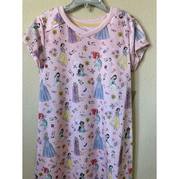 Disney Princess Cinderella Snow White Mulan Short Sleeve Nightshirt Size 9/10 - Picture 3 of 6